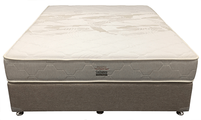 Galligans bronze mattress ensemble with heavy duty poly-felt padding
and 75mm firm side support foam